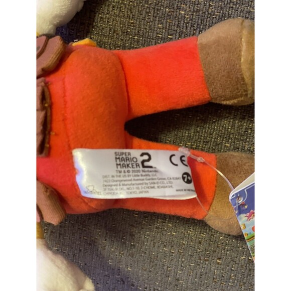 New Builder Mario Plush 10” Super Mario Maker 2 Little Buddy 1731 With Tags - Picture 5 of 5